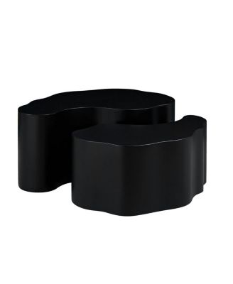  Unique Shape MDF Coffee Table set of 2, No Assembly Required