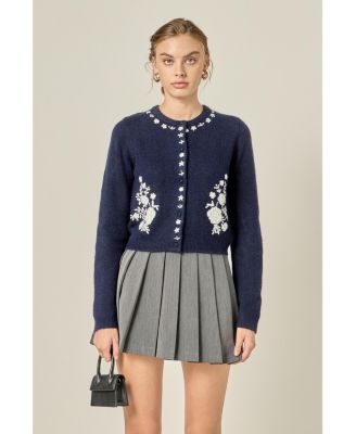 Women's Floral Embroidery Cardigan