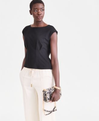 Women's Cap Sleeve Ponte Knit Top