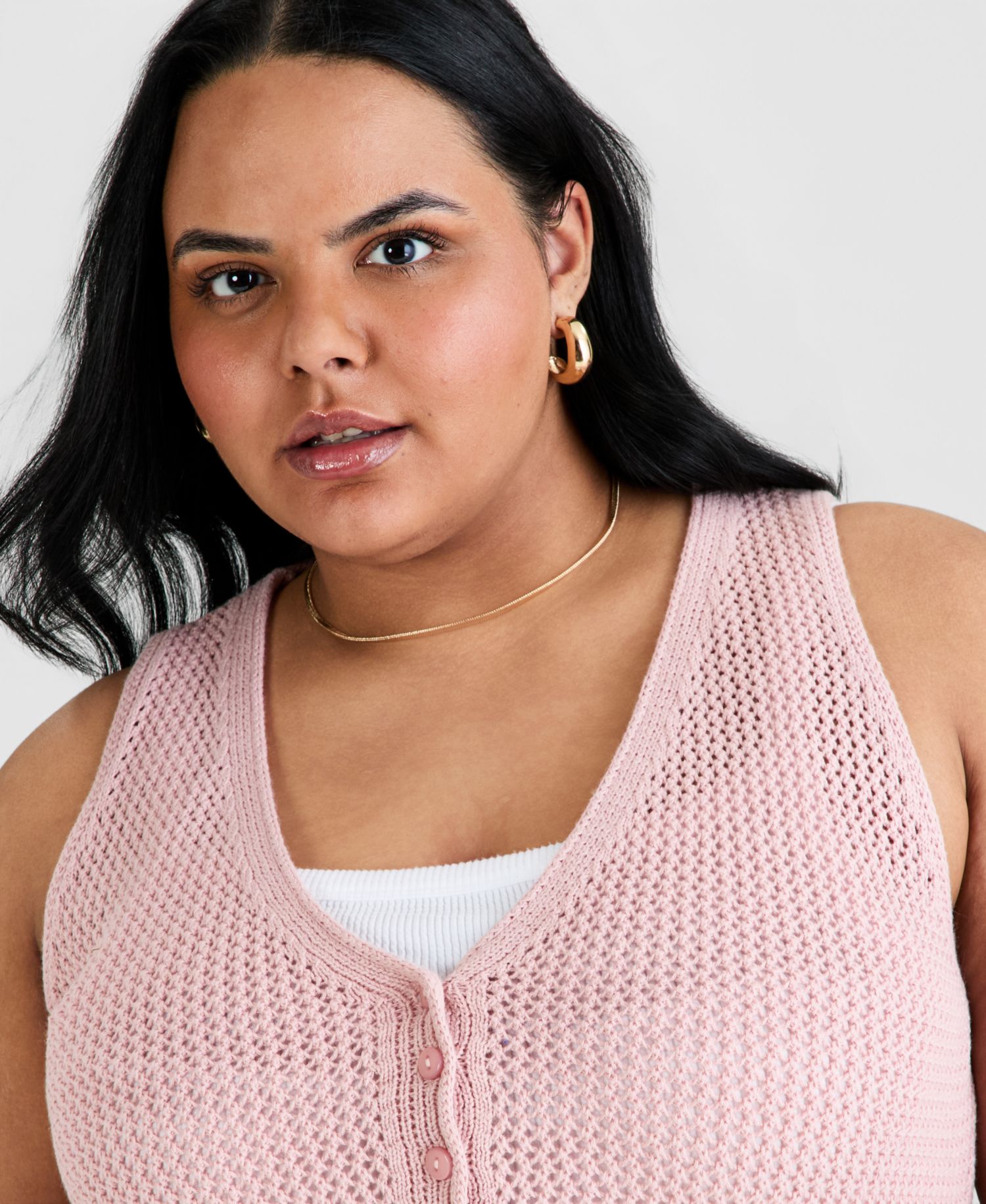 Trendy Plus Size Peplum Sweater Vest