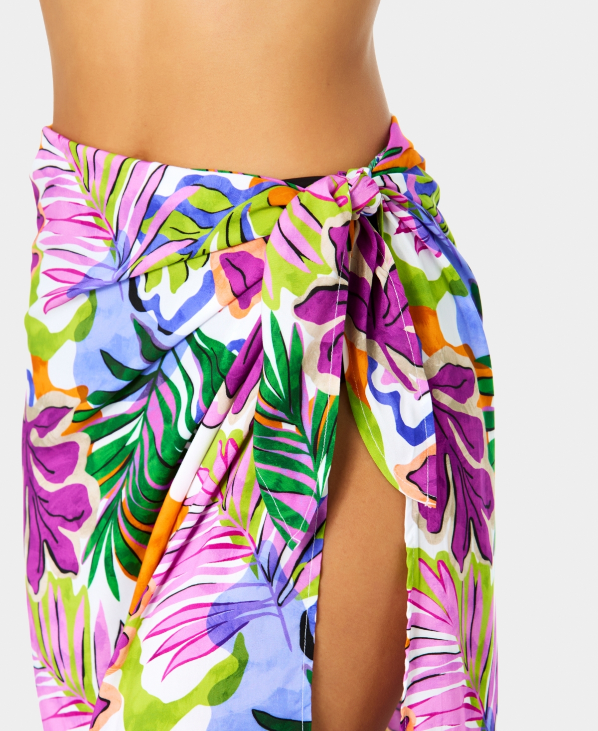 Anne Cole Women's Printed Tie-Front Swim Pareo