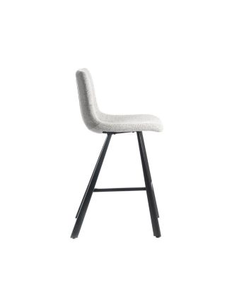 Modern Fabric Bar Stool with Metal Legs