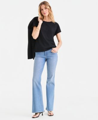 Women's Lace-Trim Cotton T-Shirt