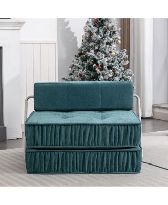 Green Folding Sofa, Futon Sleeper Chair, Convertible Chair, Floor Couch & Mattress