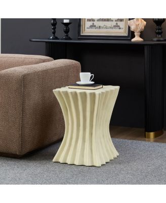 Vintage Fiberglass Side Table - Beige