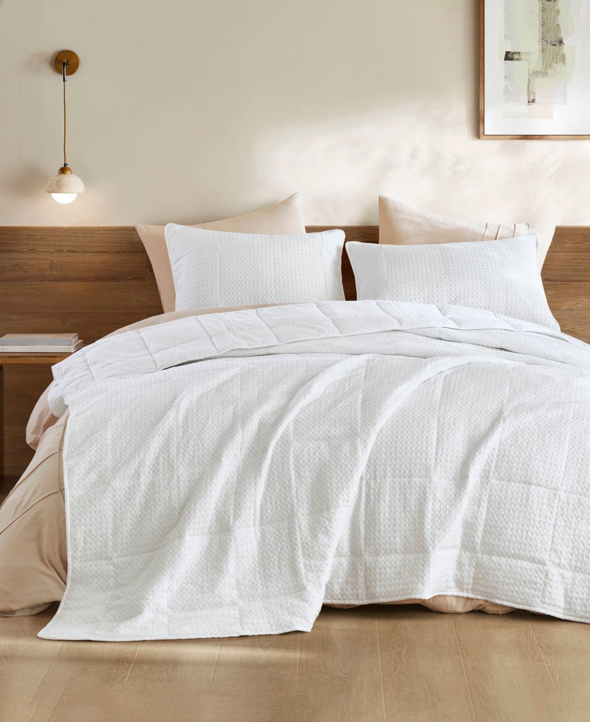 510 Design Mina Waffle Weave Textured 3-Pc. Quilt Set, King/California King