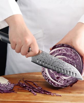 Kuro Series Steel 7" Santoku Knife with Sheath