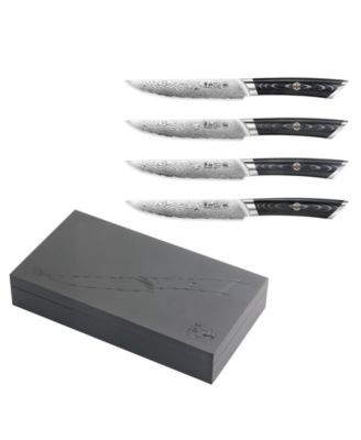 Kuro Series Steel 4-Pc. Steak Knife Set