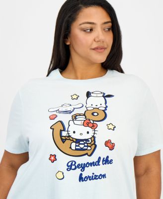 Trendy Plus Size Hello Kitty Graphic Print T-Shirt