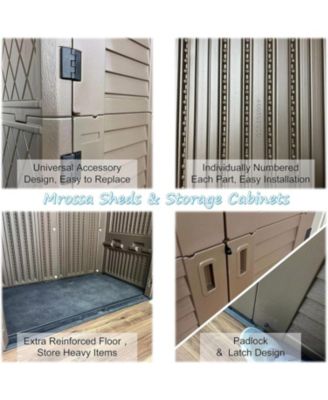 50 "W x 29" D x 79.53"H Outdoor Storage Shed with Sliding Door ,Double Cabinet