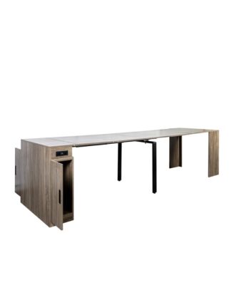 Extendable Dining Table with Outlet & Storage