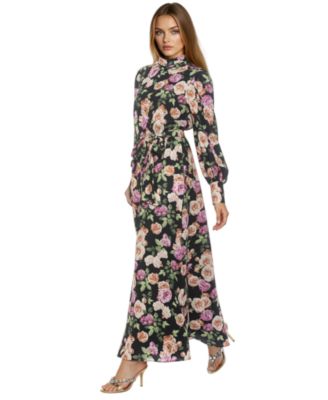 Women's Isaliah Mockneck Blouson Sleeve Maxi Dress