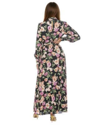 Women's Isaliah Mockneck Blouson Sleeve Maxi Dress