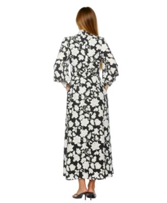 Women's Isaliah Mockneck Blouson Sleeve Maxi Dress
