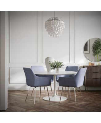 Stella Contemporary Modern Upholstered Platinum Dining Chair