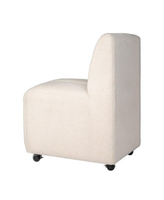 Tess Contemporary Modern Ivory Boucle Upholstered Dining Chair