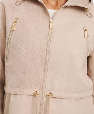 Women's Magic Print Cropped Anorak With Attached Hood