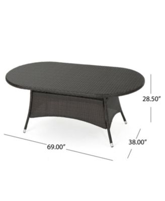 Ramsey Outdoor Oval Wicker Dining Table
