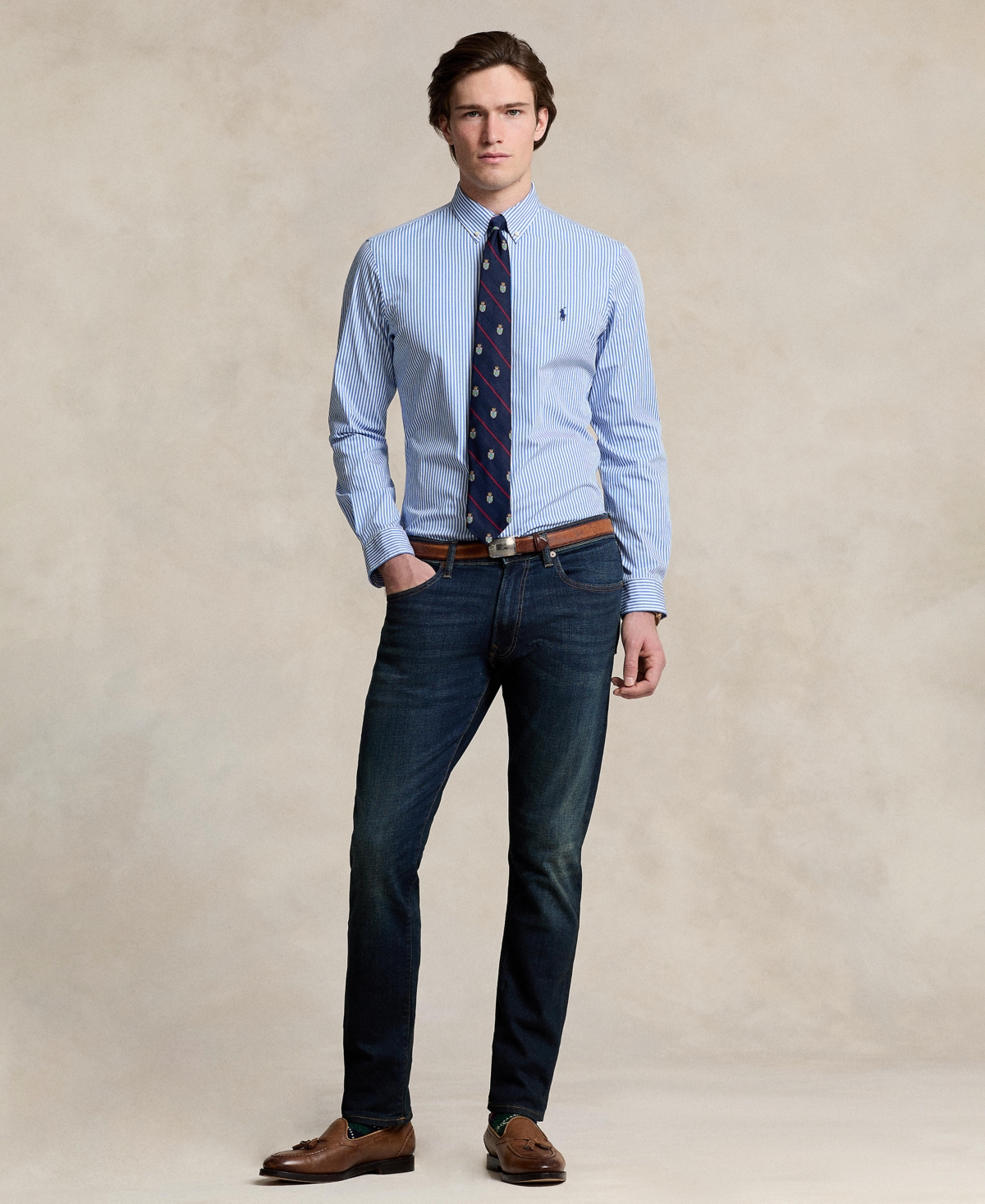 Polo Ralph Lauren Men's Slim-Fit Striped Stretch Shirt