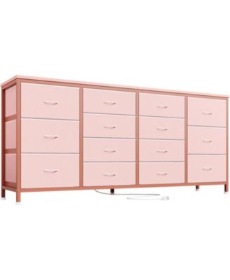 14-Drawer Dresser, 63" Wide TV Stand Storage Chest for Bedroom