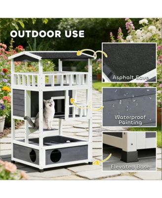 Feral Cat Shelter Cat House Wooden Outdoor Cat House