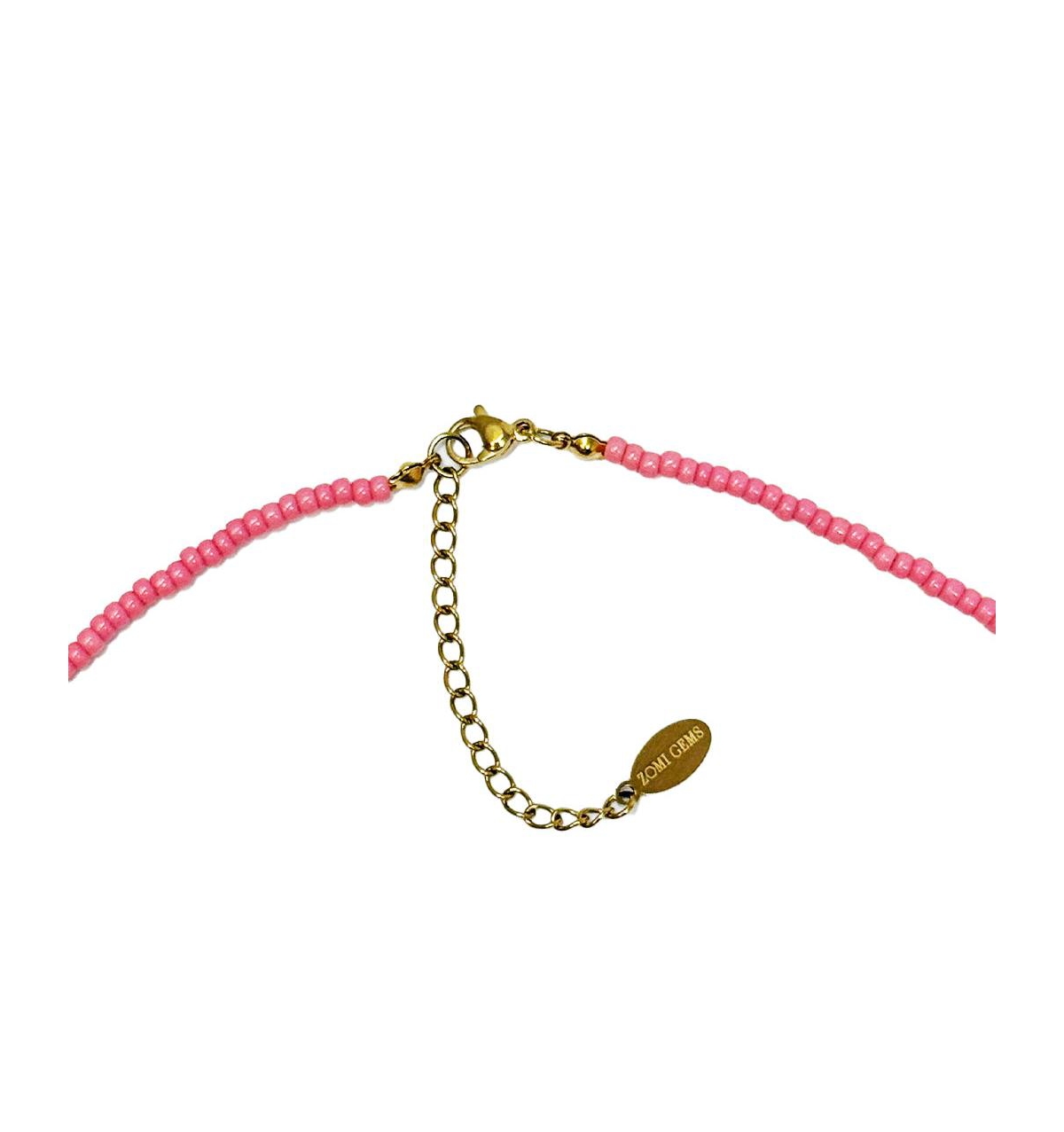 Zomi Gems Love Pink Bead Necklace