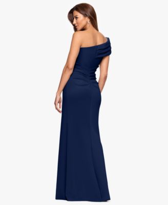 Women's One-Shoulder Pleat Long Dress