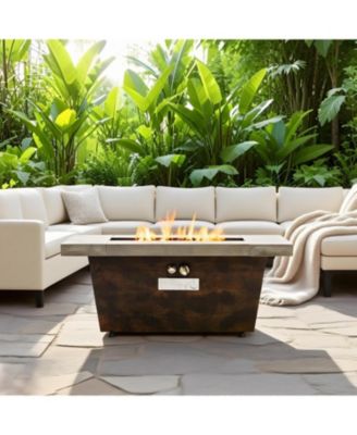 42" Gas Fire Pit Table, Rectangle, 50000BTU