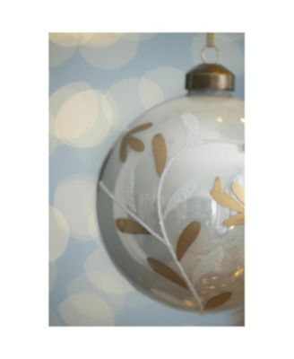 4.7" Glass Christmas Ball Ornaments Decorative Hanging Tree Ornaments Set of 4