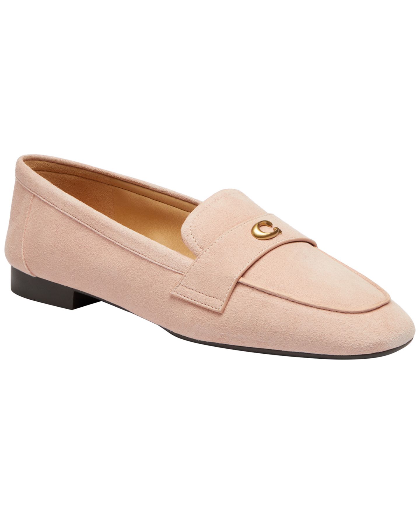 Женские туфли COACH Sculpted C Suede Slip-On, цвет: Розовый — фото 1