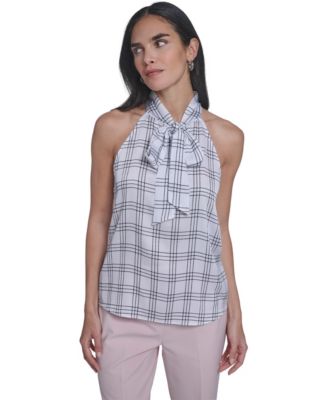 Women's Sleeveless Tie-Neck Top