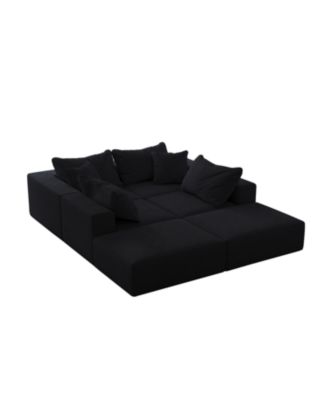 Oversized Modular Cloud Sectional Sofa with Pillows