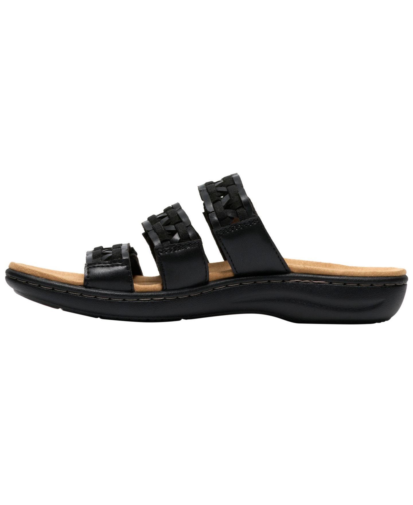 Женские сандалии Clarks Collection Laurieann Emma Round Toe, цвет: Чёрный кожаный — фото 8