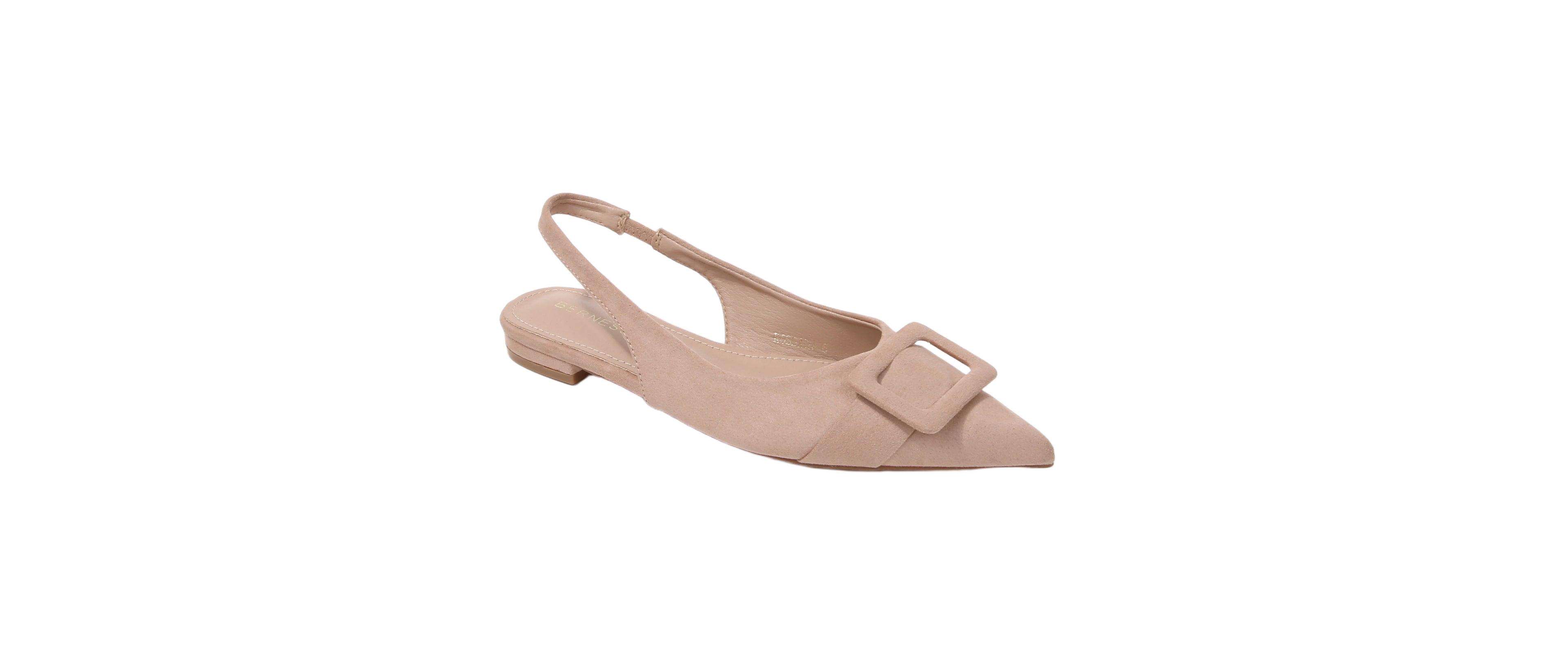 Berness Women's Rossana Slingback Flats with Ornamental Buckle