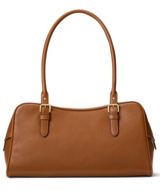 Leather Large Marcy Zip Satchel Bag