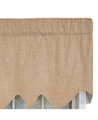 Essential Solid Color Fabric Printed R-Crosby Regal Window Treatment Valance 3" Rod Pocket 50" x 17" Wheat