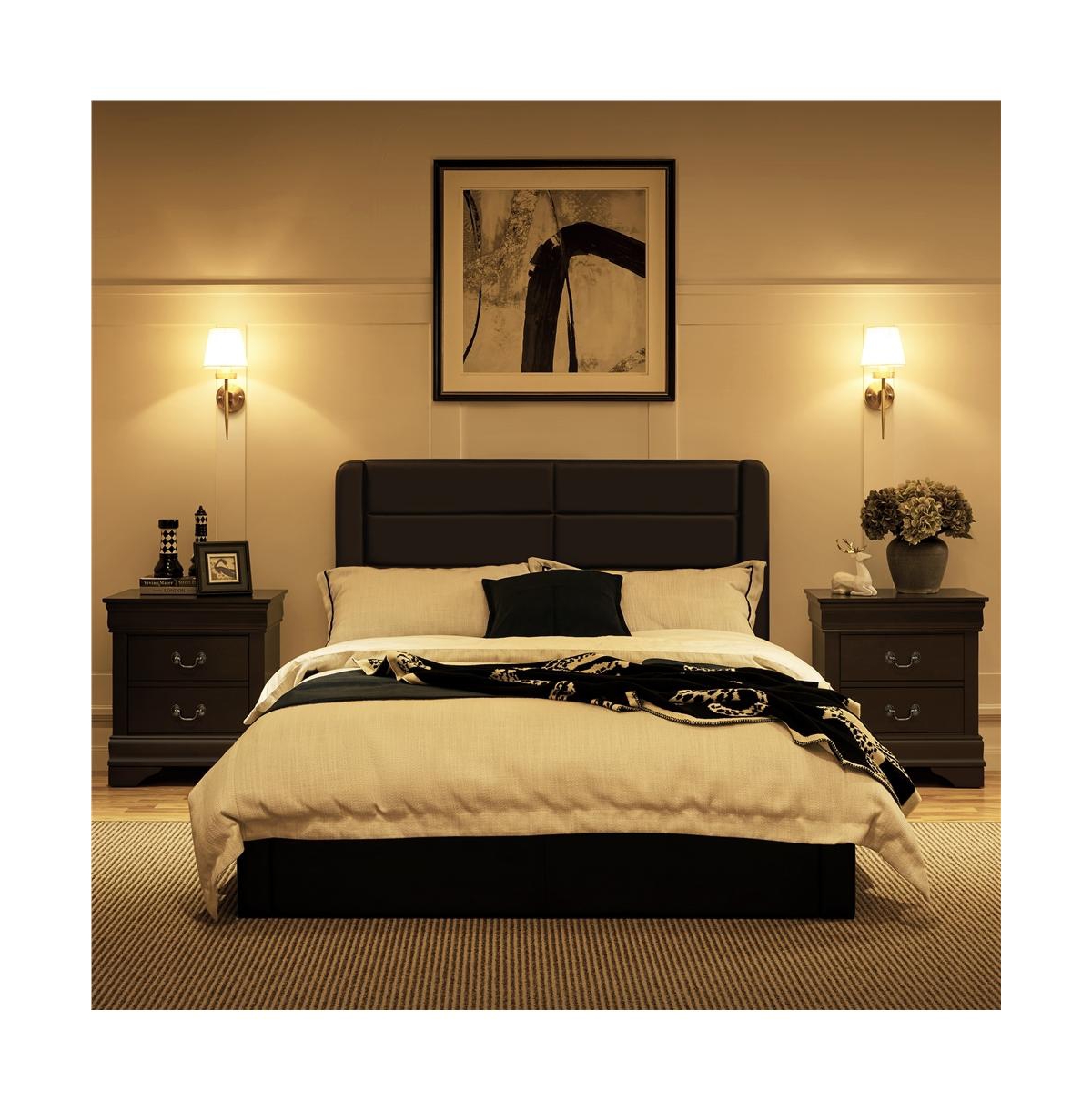 Yaheetech Modern 2-drawer Nightstand Bedside Table Side Table