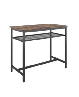 5-Piece Kitchen Counter Height Table Set Bar Table with 4 Chairs