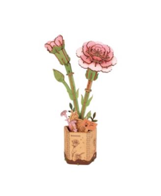 DIY Carnation 124-Piece 3D Wood Puzzle