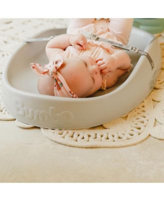 Diaper Changing Pad, Ergonomic Baby Changing Mat with Safety Belt, Gray