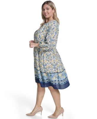 Plus Size Tiered V-Neck Dress