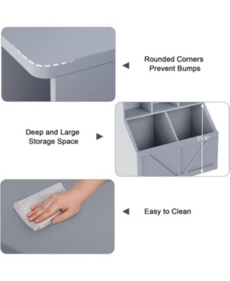 Toy Storage Organizer and Kids Bookshelf, Toddler Toy Storage Cabinet