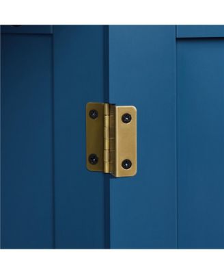 Wooden Bathroom Cabinet 32.5-Inch Height with 4 Drawers and Cupboard