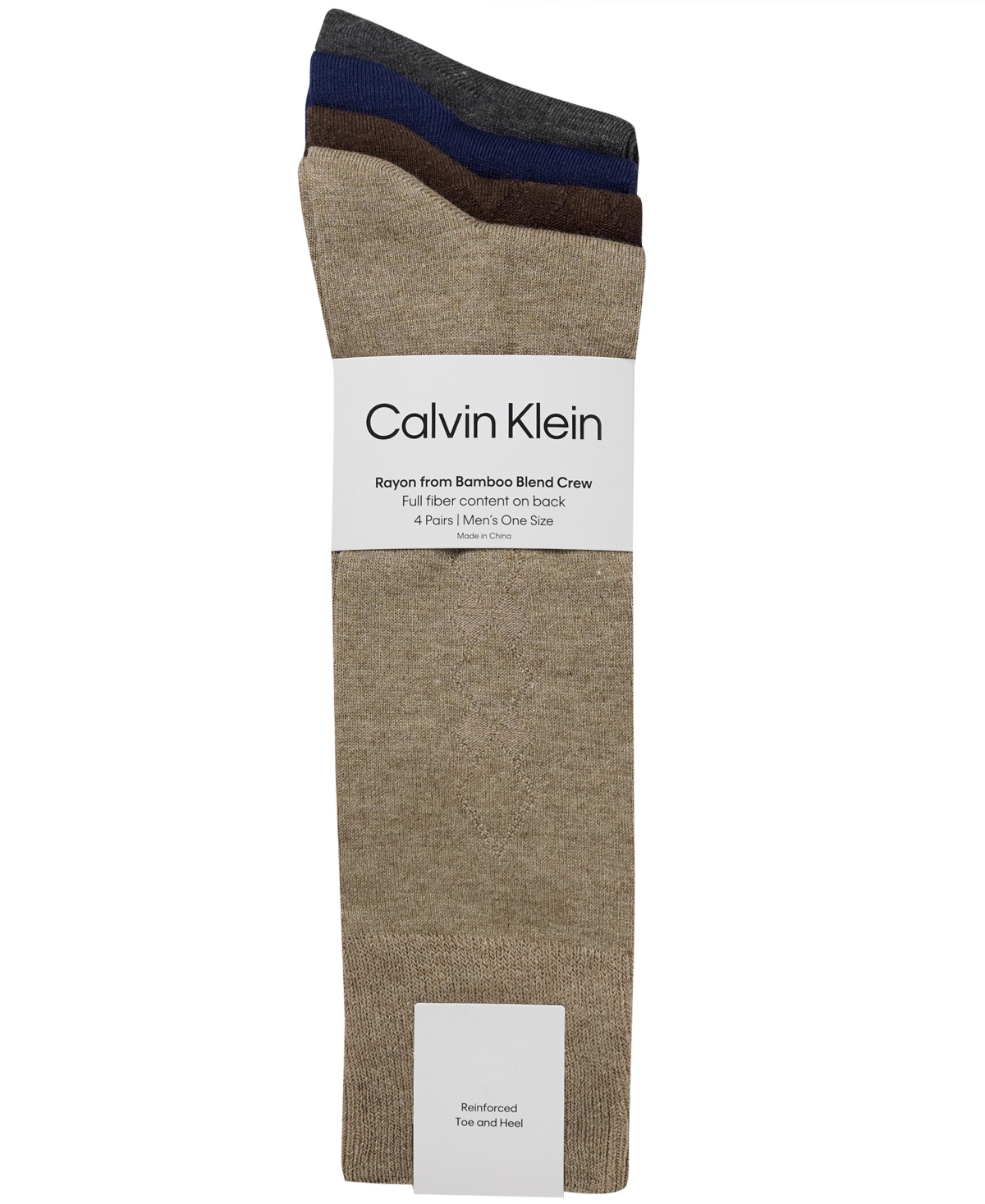 Calvin Klein Men's 4-Pk. Crew Dress Socks