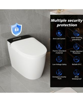 Smart Toilet With Instant pulse flushing | Antibacterial seat ring | Wireless remote control | Vortex flushing | Whole body waterproof