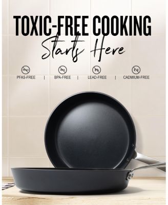 ALVA Maestro Nonstick Ceramic Frying Pan 3-Piece Set - Easy to Clean, Oven Safe and Made without PFAS, PFOA & PTFE