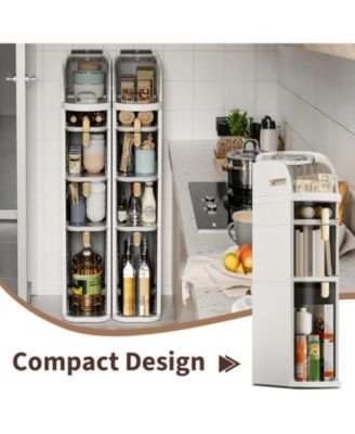  “Slim 3-Tier Bathroom Storage Cabinet with Drawers & Wheels”