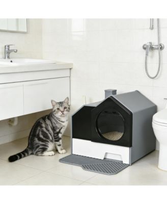Easy to Clean Cat Litter Box Hooded Cat Litter Box
