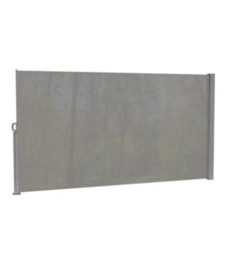 71"x138" Retractable Side Awning Screen, Semi-transparent, UPF50+, for Garden/Balcony