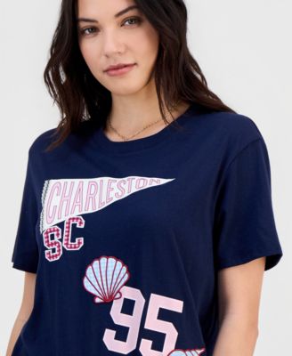 Juniors' Charleston Varsity Shell Graphic T-Shirt